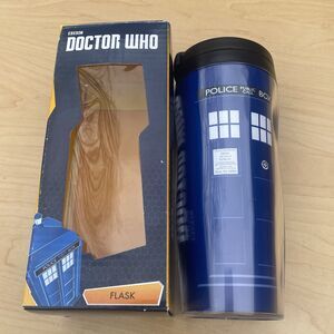 BBC Dr Doctor Who Tardis Travel Mug Tumbler Flask Police Public Call Booth Box